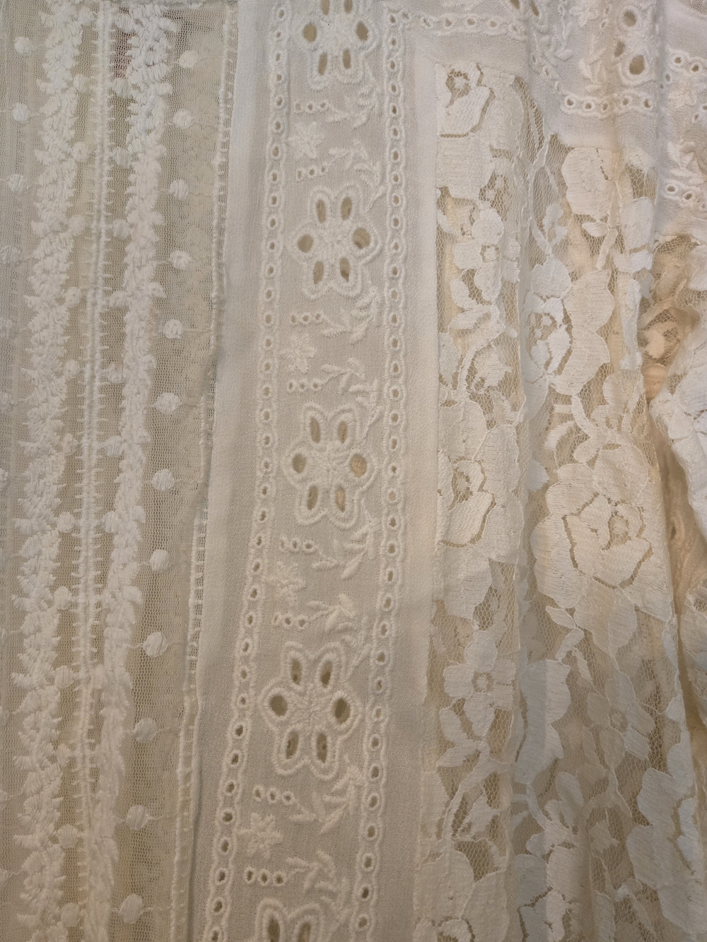 Sundance Ivory Lace Boho Tunic Top - Picture 2 of 3